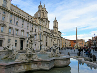 Naklejka na ściany i meble View of Piazza Navona in Rome