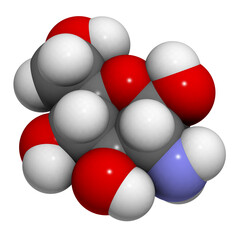 Glucosamine food supplement molecule.