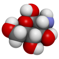 Glucosamine food supplement molecule.
