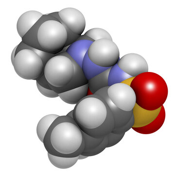 Gliclazide Diabetes Drug Molecule. Sulfonylurea Class Anti-diabetic Agent.