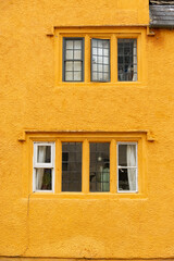 British town architecture. Simple middle-class building. The urban village of Corsham UK. Townhouse facade.