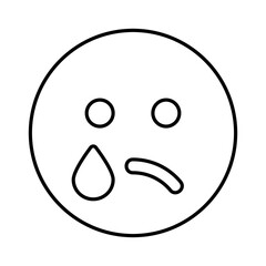Sad tear Emoji Icon