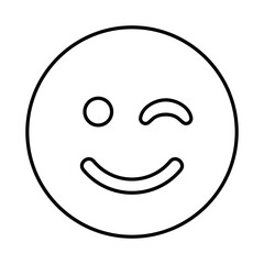 Smile wink Emoji Icon