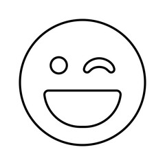 Laugh wink Emoji Icon
