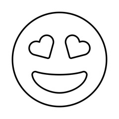 Grin Hearts Emoji Icon