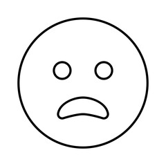 Fototapeta premium Frown open Emoji Icon