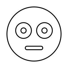 Fototapeta premium Flushed Emoji Icon