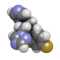 Fluconazole antifungal drug (triazole class), chemical structure.