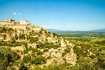 Fototapeta premium Blick auf die Altstadt von Gordes, Provence, Südfrankreich 