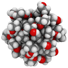 Ethanol (EtOH, alcohol) molecules, liquid sphere model.