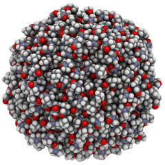 Dimethylformamide (DMF) molecules, liquid sphere model.