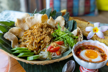 Thai cuisine, crispy fish fillet and pad thai