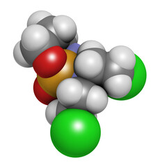 Cyclophosphamide cancer chemotherapy drug, chemical structure.