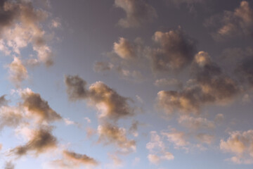 Beautiful evening sky with clouds.