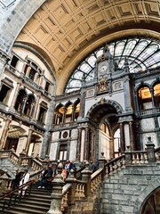 Naklejka premium Antwerpen-Centraal railway station. Antwerp, Belgium.