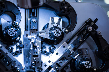 Machine for the production of springs. International Exhibition of Metalworking.