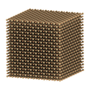 Lime (quicklime, Calcium Oxide, CaO) Crystal Structure.