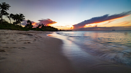 Sunset at a beach in Nassau Bahamas