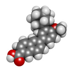 Adapalene acne treatment drug, chemical structure.