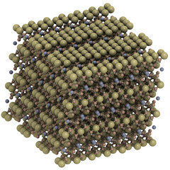 Actinolite asbestos, crystal structure