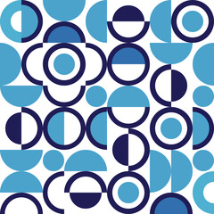 Circle geometric shapes seamless pattern abstract background