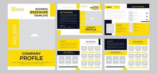Creative company profile template layout design