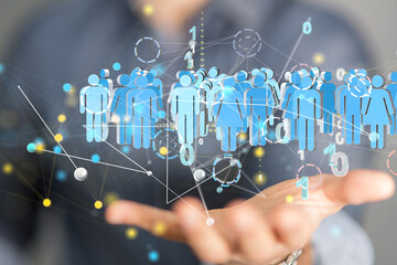 Business intelligence analyst dashboard on virtual