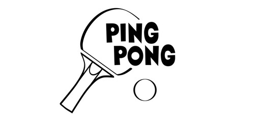 World table tennis day. Cartoon table tennis or ping pong on the table. Vector table tennis bat. Sports symbol or logo. Rackets and ball emblem. Table tennis paddle icon. pingpong sports.