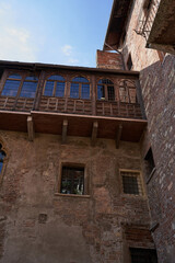 Verona, Italy - July 13, 2022 - the House of Juliet Capulet (Giulietta Capuleti) with balcony made...