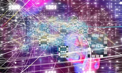 Business intelligence analyst dashboard on virtual