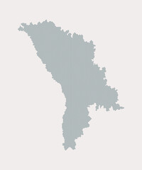 Fototapeta premium Vector map Moldova from dots, digital template