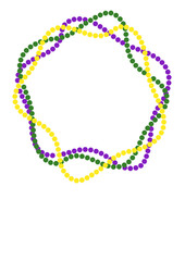 Monogram Mardi Gras svg files Carnival Beads frame clipart. Fat Tuesday decor