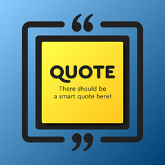 Quote frame blank, text quote boxes, background