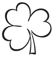 Shamrock svg design. St. Patricks Day decor.ation wall art. Outline drawing