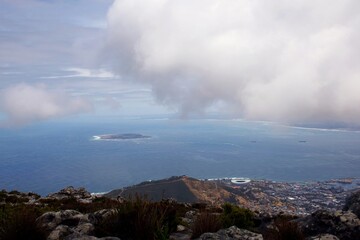 Fototapeta na wymiar Blick vom Tafelberg auf Kapstadt