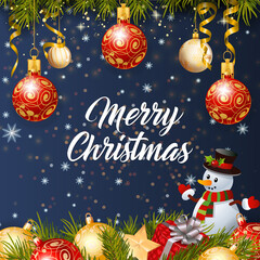 Christmas blue background. Holiday Christmas © Shahed_arts
