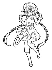 illustration of Coloring book for girls	