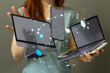 conference Digital Network and data concept 3d