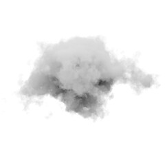 single white cloud with transparent background