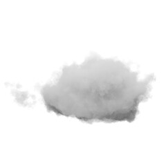 single white cloud with transparent background