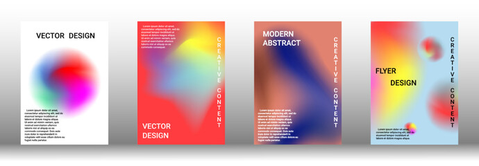 Artistic covers design. Creative fluid colors backgrounds. Set of abstract covers