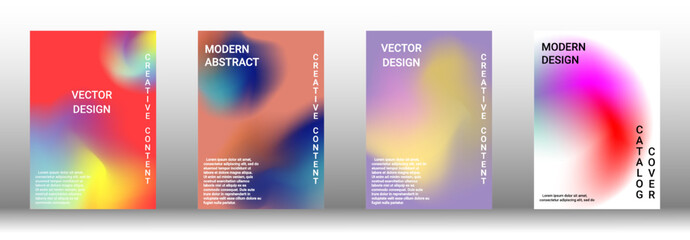 Artistic covers design. Creative fluid colors backgrounds. Set of abstract covers