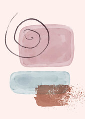 Hand-drawn abstract water color picture 85