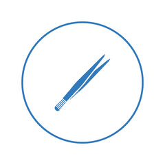 Dental forceps pincers surgical icon | Circle version icon |