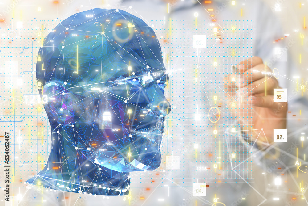 Aufkleber digital medical futuristic interface 3d rendering