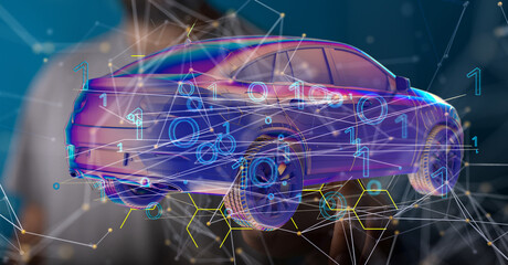 Energy car concept. Vehicle EV charge battery electric