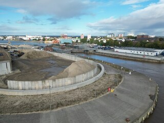 aerial view of Albert Dock old fishing port Kingston upon Hull 
