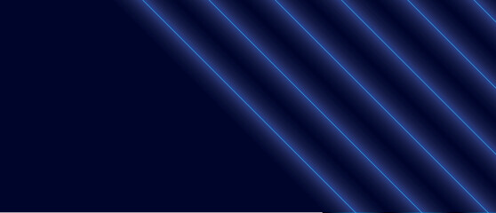 Modern abstract background with diagonal blue neon lines. Luxurious vector background. Vector horizontal template for digital lux business banner, luxury voucher, prestige gift certificate