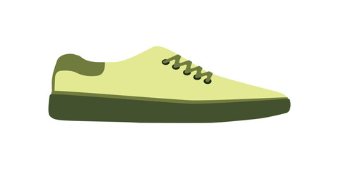 One lace-up shoe. Vector illustration.

