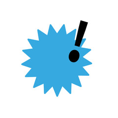 Icon with a warning sign. Vector illustration